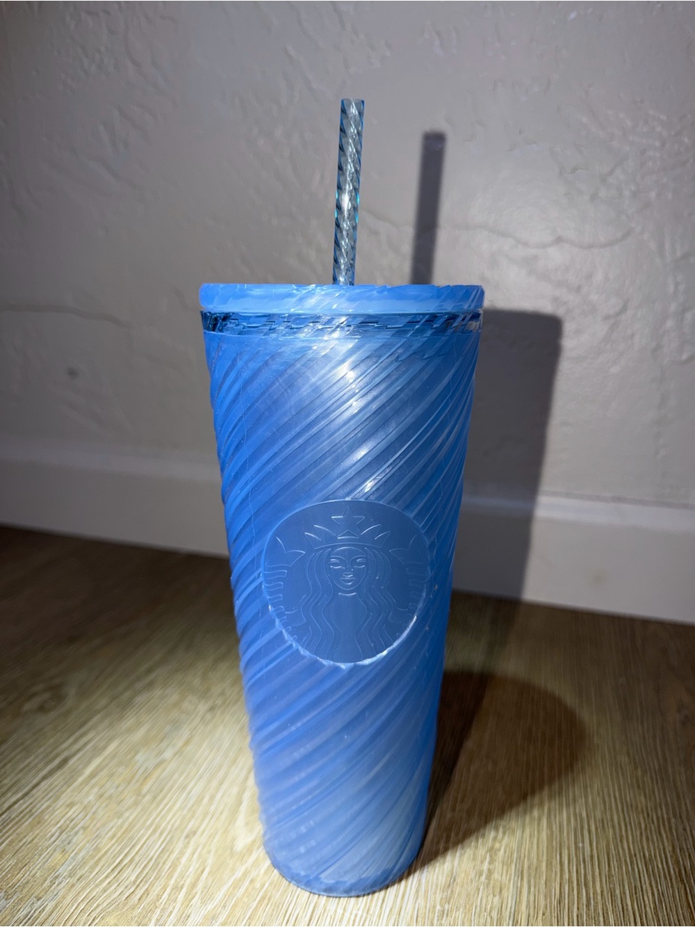 Starbucks Blue Swirled Reusable Tumbler with Straw